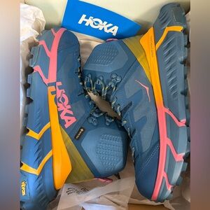 Hoka One One Womens Tennine Hike Gtx Blue Running Shoes Size 9 Medium (B  M)